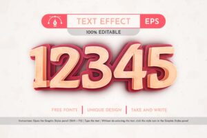 Red Apple – Editable Text Effect 4