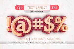 Red Apple – Editable Text Effect 1